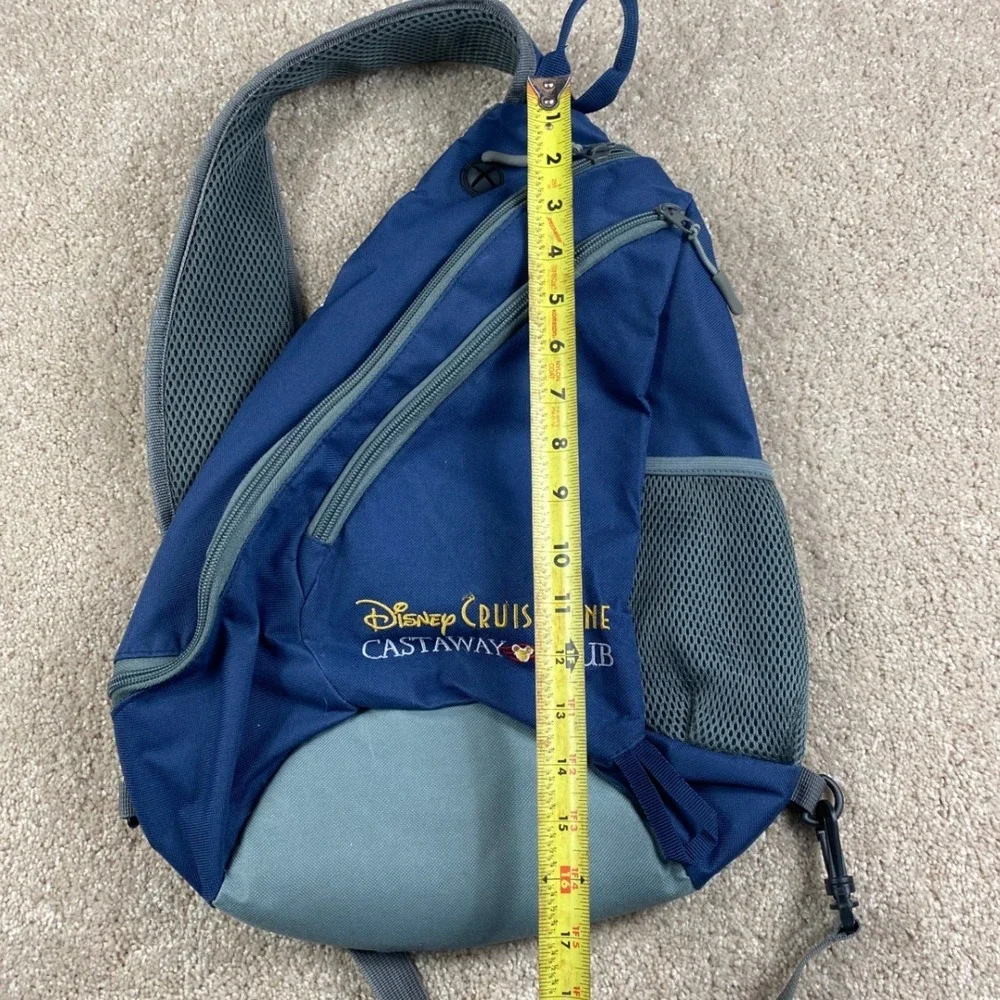 Disney Cruise Line Castaway Club Sling Backpack Navy Blue Mickey Mouse Bag
